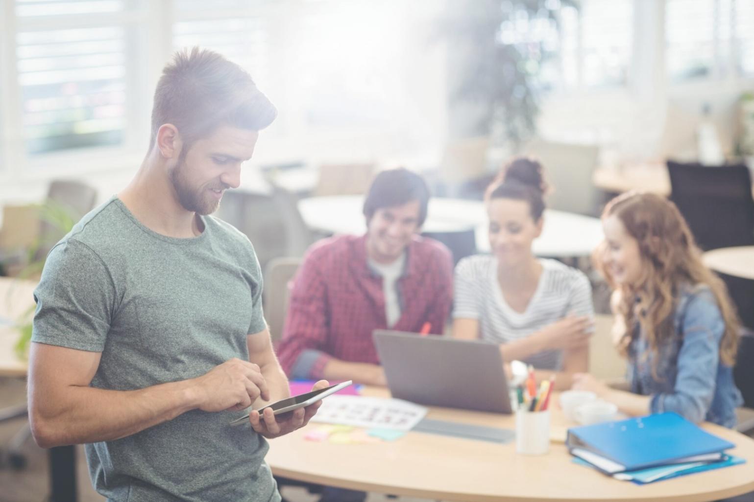 Business professionals analyzing financial data and budget optimization strategies